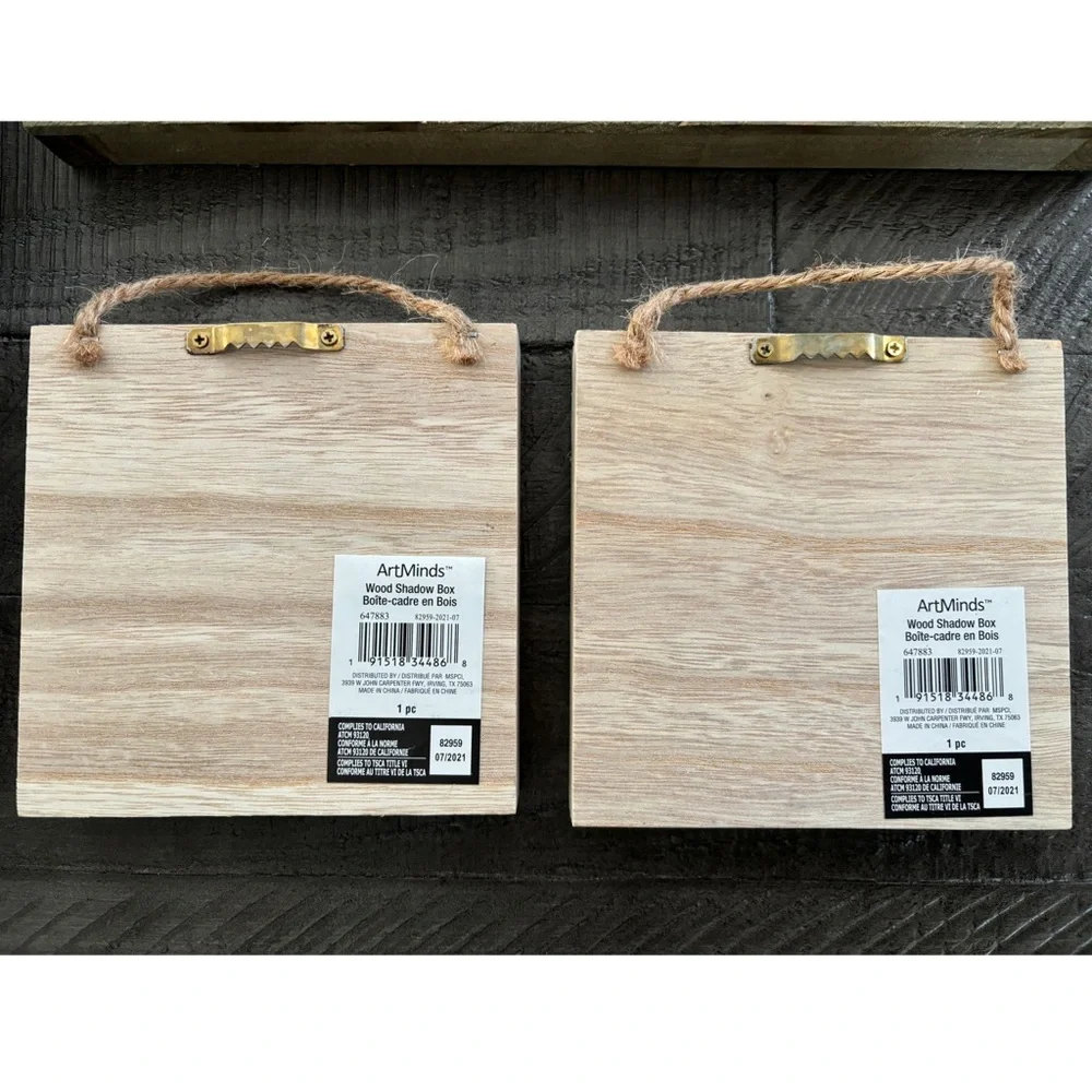 DIY Wood Craft Supply Bundle Rustic Plaques Shadow Boxes Veneer Sheets OS NWT - Picture 3 of 12